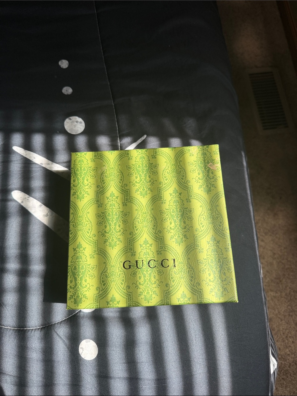 Gucci Lime Green Paisley Silk Pocket Square